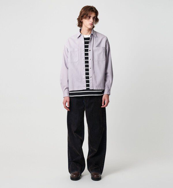 MONKEY TIME「ドビー ヘリンボーン ミリタリー シャツ」|シャツ・ブラウス|