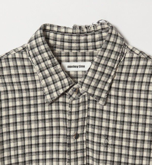 MONKEY TIME「ディストレスト ネル チェック シャツ」|シャツ・ブラウス|