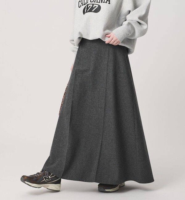 BEAUTY&YOUTH UNITED ARROWS「毛ポリエステル フランネル プレスフレアスカート」|フレア|