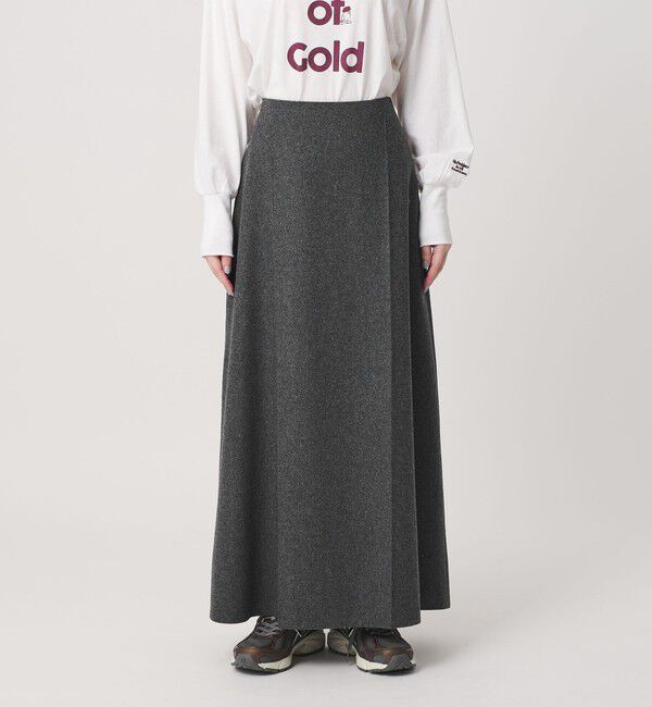 BEAUTY&YOUTH UNITED ARROWS「毛ポリエステル フランネル プレスフレアスカート」|フレア|