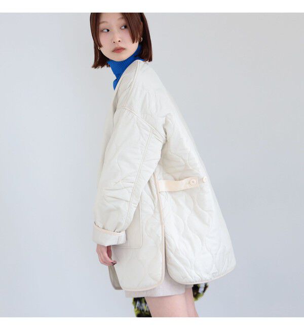 Ray BEAMS 「キルティング ノーカラー ブルゾン」|ブルゾン・スタジャン|