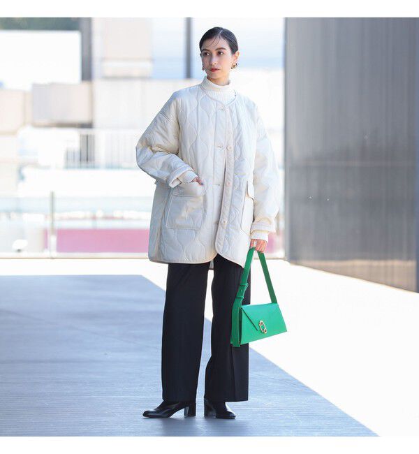 Ray BEAMS 「キルティング ノーカラー ブルゾン」|ブルゾン・スタジャン|