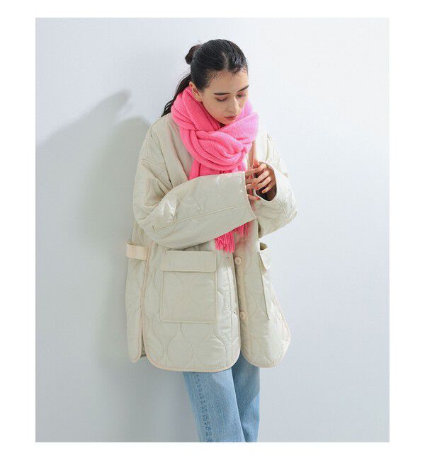 Ray BEAMS 「キルティング ノーカラー ブルゾン」|ブルゾン・スタジャン|