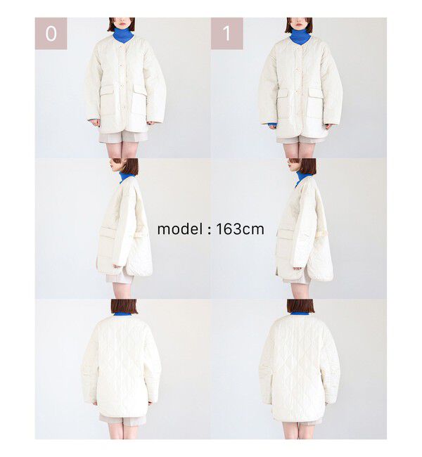 Ray BEAMS 「キルティング ノーカラー ブルゾン」|ブルゾン・スタジャン|