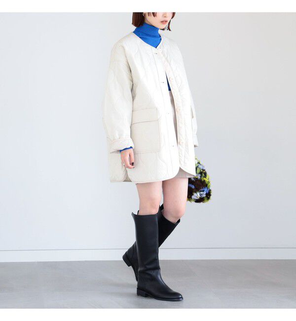 Ray BEAMS 「キルティング ノーカラー ブルゾン」|ブルゾン・スタジャン|