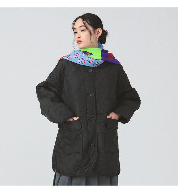 Ray BEAMS 「キルティング ノーカラー ブルゾン」|ブルゾン・スタジャン|