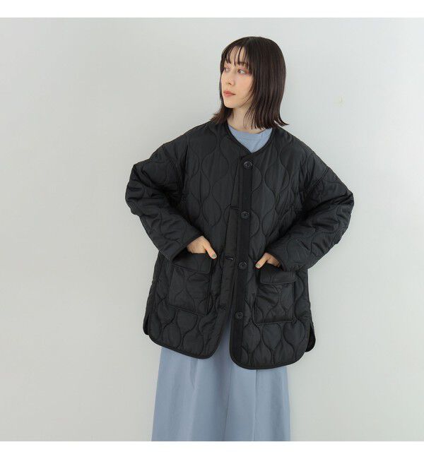 Ray BEAMS 「キルティング ノーカラー ブルゾン」|ブルゾン・スタジャン|