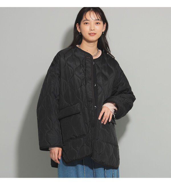 Ray BEAMS 「キルティング ノーカラー ブルゾン」|ブルゾン・スタジャン|