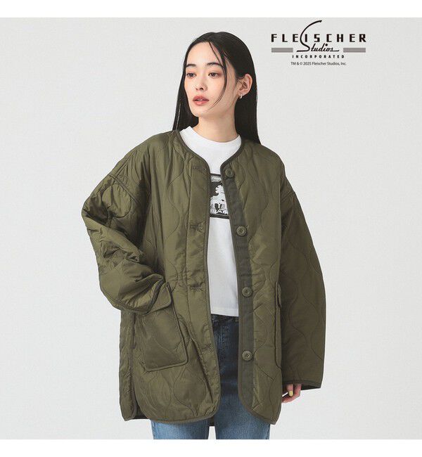 Ray BEAMS 「キルティング ノーカラー ブルゾン」|ブルゾン・スタジャン|OLIVE