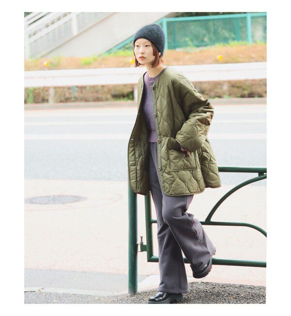 Ray BEAMS 「キルティング ノーカラー ブルゾン」|ブルゾン・スタジャン|