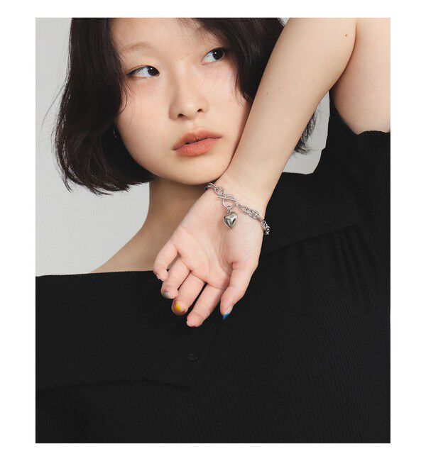 Ray BEAMS 「マリンチェーン マンテル ハート ブレスレット」|ブレスレット・バングル|