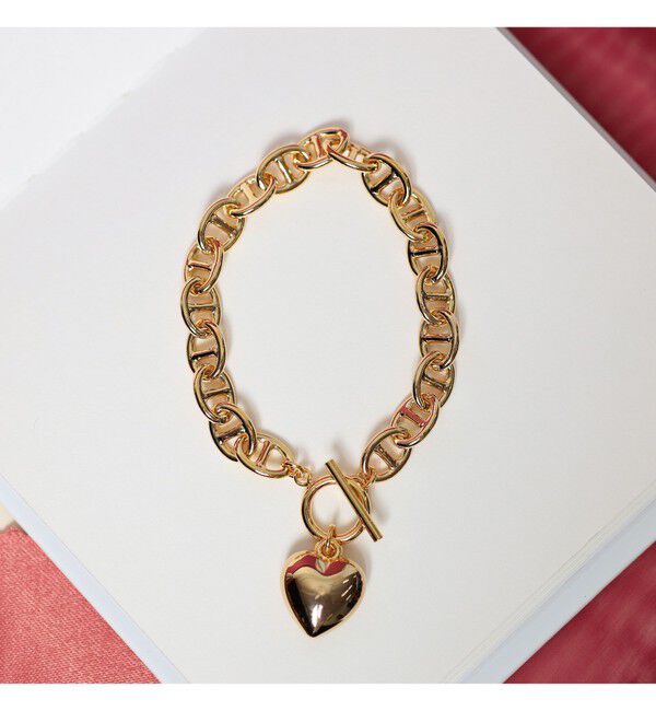 Ray BEAMS 「マリンチェーン マンテル ハート ブレスレット」|ブレスレット・バングル|