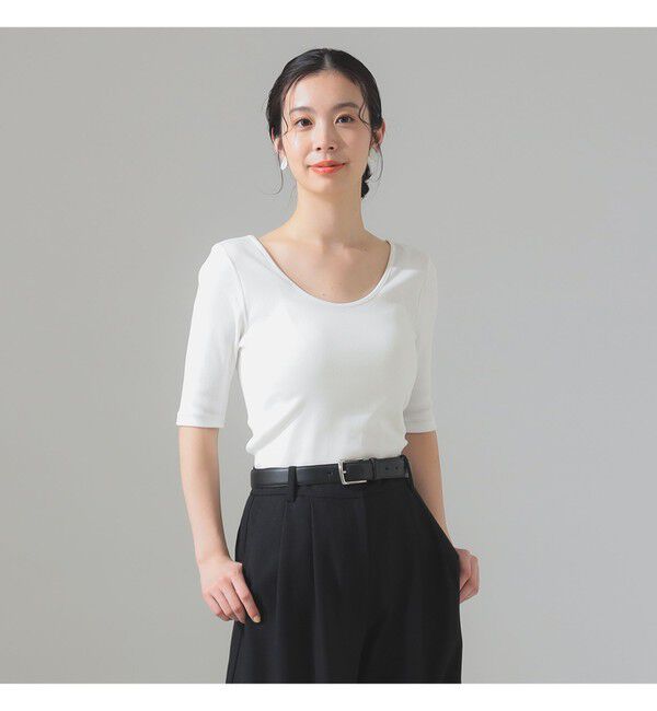 Demi-Luxe BEAMS 「丸胴 テレコ Tシャツ」|Tシャツ・カットソー|WHITE