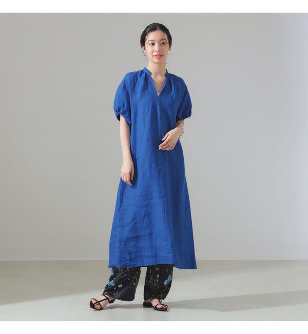 Demi-Luxe BEAMS 「TICCA / リネン バルーンスリーブ ワンピース」|ワンピース|