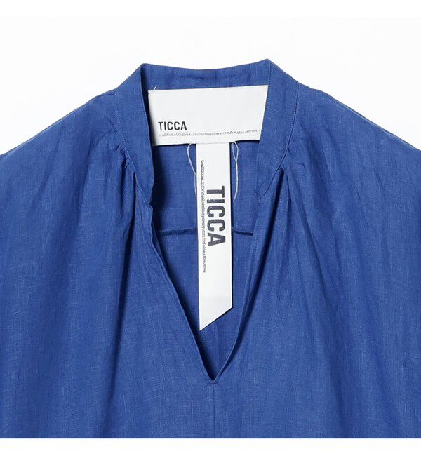 Demi-Luxe BEAMS 「TICCA / リネン バルーンスリーブ ワンピース」|ワンピース|