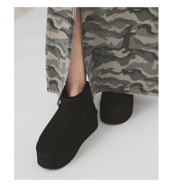Ray BEAMS 「【WEB限定】EMU / Stinger Micro Flatform」|ショートブーツ|BLACK