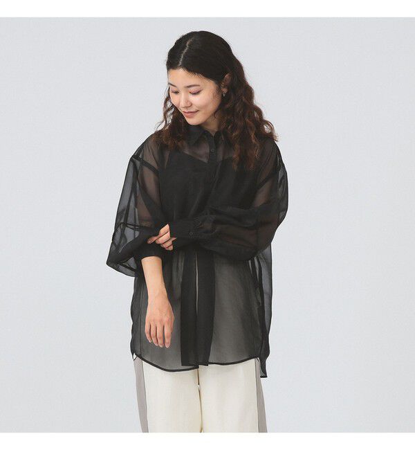 Ray BEAMS 「シアー ボリュームスリーブ シャツ」|シャツ・ブラウス|