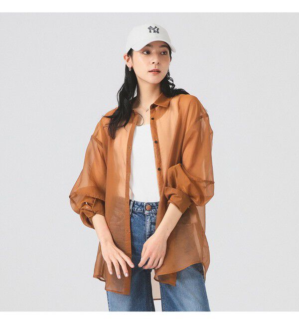 Ray BEAMS 「シアー ボリュームスリーブ シャツ」|シャツ・ブラウス|