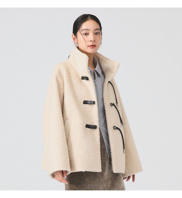 Ray BEAMS 「シャギー トグルボタン ハーフ コート」|ダッフルコート|