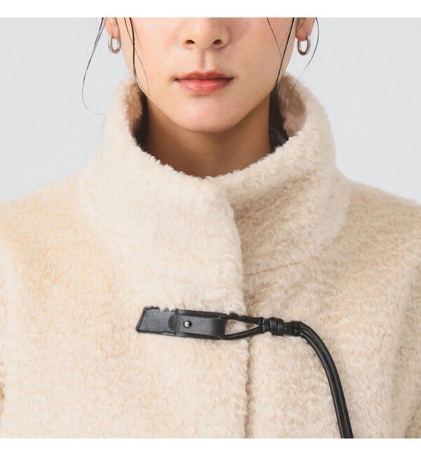 Ray BEAMS 「シャギー トグルボタン ハーフ コート」|ダッフルコート|