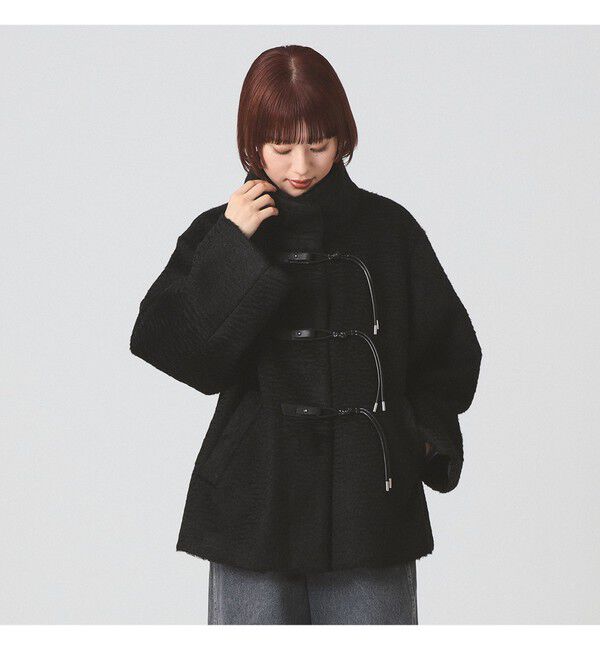 Ray BEAMS 「シャギー トグルボタン ハーフ コート」|ダッフルコート|