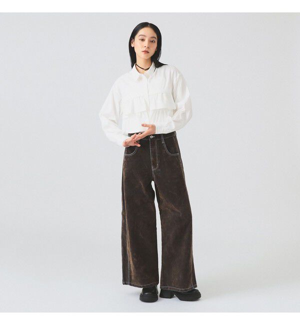 Ray BEAMS 「ティアードクロップド シャツ」|シャツ・ブラウス|