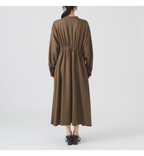 Ray BEAMS 「タックウエスト バンドカラー ワンピース」|ワンピース|
