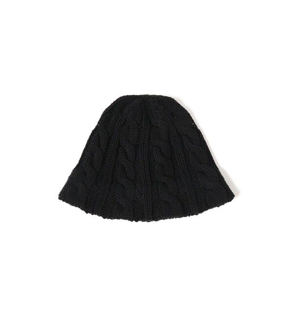 BEAMS「【別注】HICOSAKA / COTTON ACRYLIC CABLE HAT」|キャップ・キャスケット|BLACK