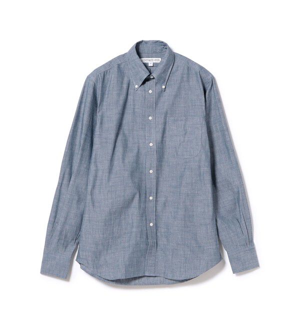 BEAMS「INDIVIDUALIZED SHIRTS / 別注 CHMBRY Button Down Shirt」|シャツ・ブラウス|Blue(S22NTO)