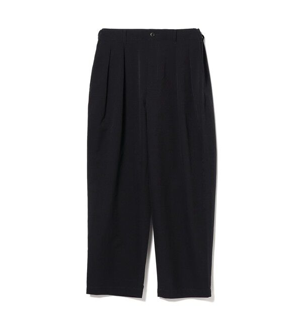 BEAMS「メッシュライク 2プリーツ テーパード スラックス」|チノ|