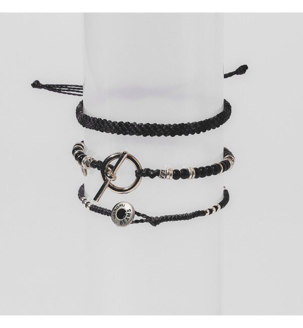 BEAMS「【別注】wakami / ビーズブレスレット 3本セット 2025」|その他|BLACK