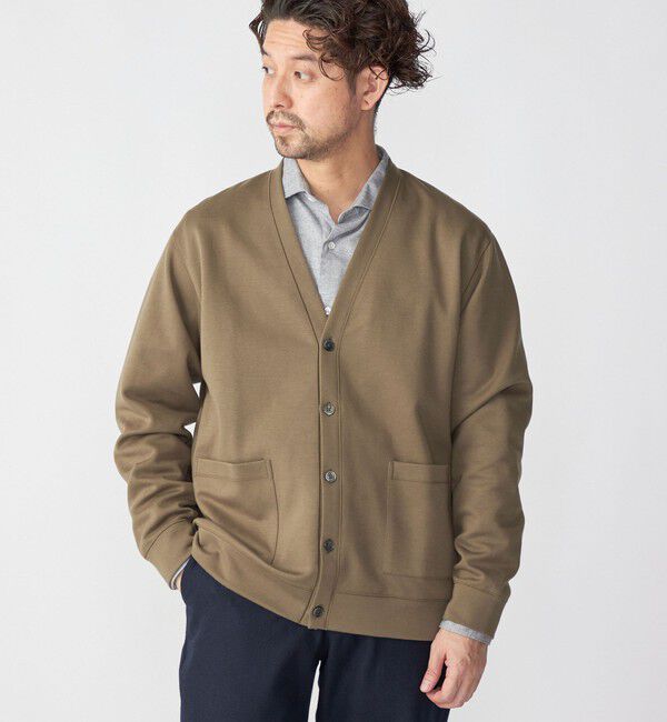 SHIPS「SHIPS: ハイゲージ ダンボールニットカーディガン」|カーディガン|キャメル