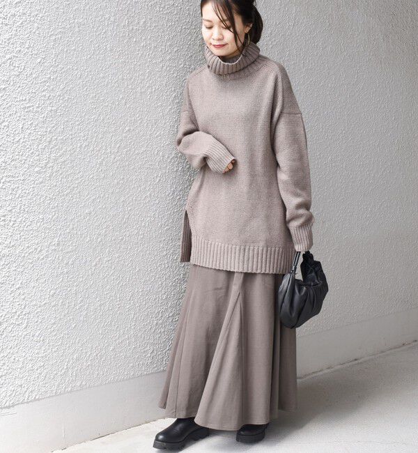 SHIPS for women「〈手洗い可能〉サイド スリット タートル プルオーバー」|ニット・セーター|