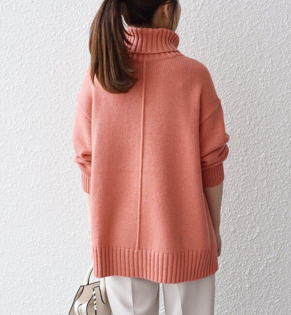 SHIPS for women「〈手洗い可能〉サイド スリット タートル プルオーバー」|ニット・セーター|