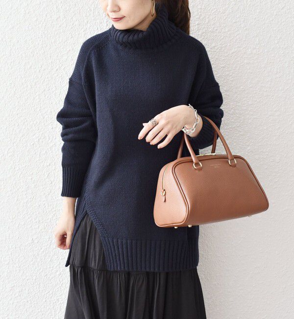 SHIPS for women「〈手洗い可能〉サイド スリット タートル プルオーバー」|ニット・セーター|