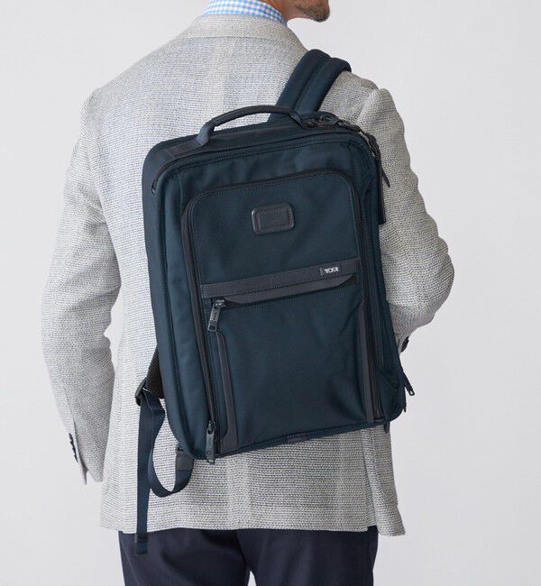 SHIPS「【SHIPS別注】TUMI: 完全別注モデル『ALPHA 3』ミッド 3WAY バッグ」|ビジネスバッグ|ネイビー