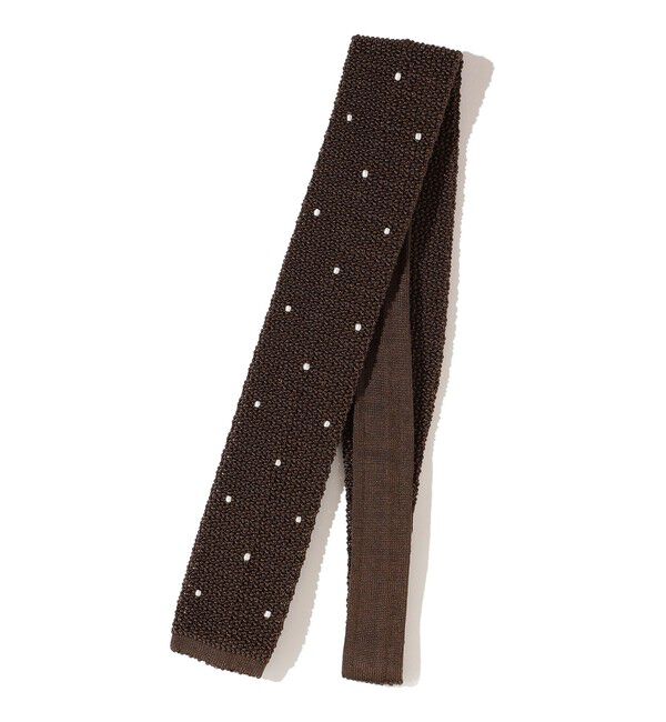 SHIPS「Southwick: ドット ニットタイ」|ネクタイ・蝶ネクタイ|ブラウン