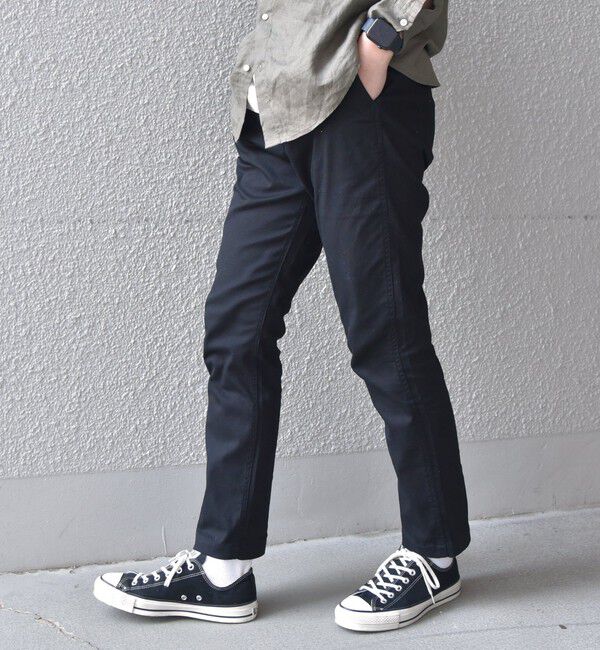 SHIPS any「SHIPS any: スリム テーパード ストレッチ チノ パンツ◆」|チノ|ブラック