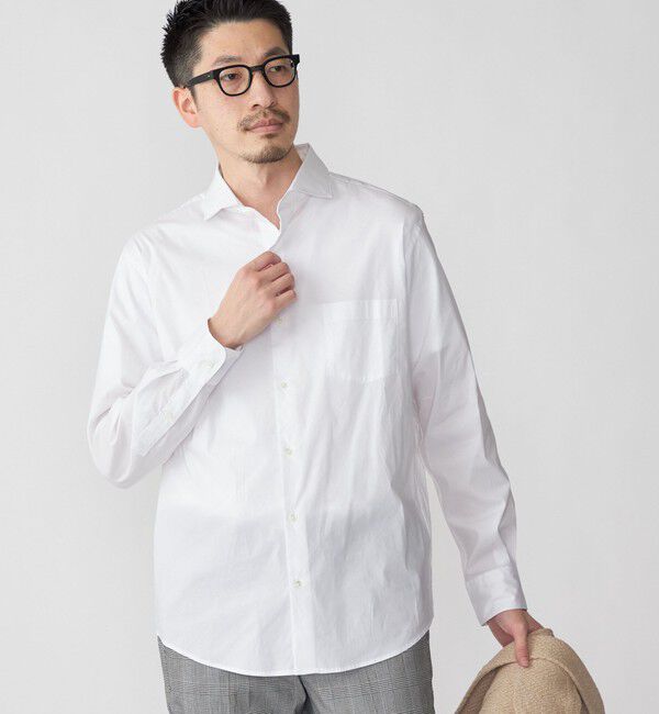 SHIPS「SHIPS: セミワイドカラー スーパーストレッチ ロングスリーブ シャツ」|シャツ・ブラウス|