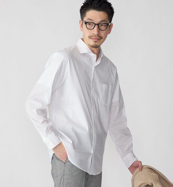 SHIPS「SHIPS: セミワイドカラー スーパーストレッチ ロングスリーブ シャツ」|シャツ・ブラウス|