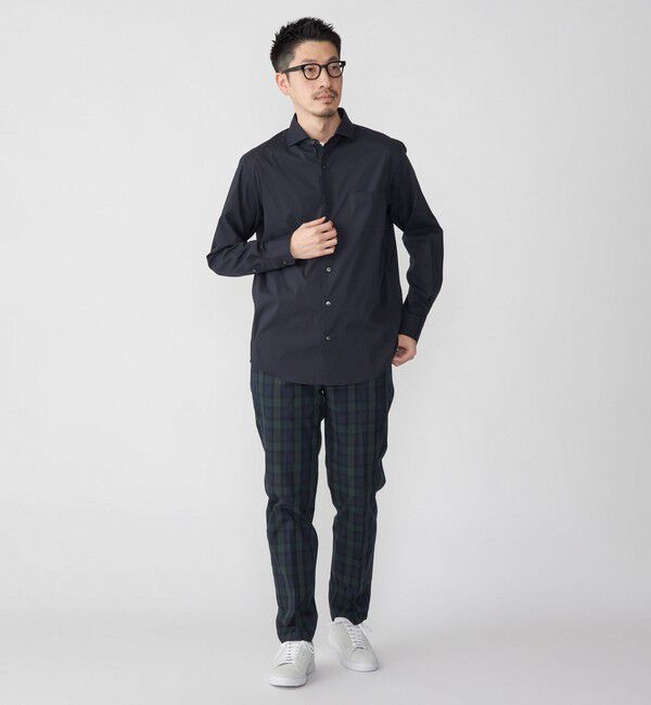 SHIPS「SHIPS: セミワイドカラー スーパーストレッチ ロングスリーブ シャツ」|シャツ・ブラウス|