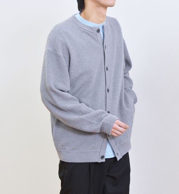 SHIPS any「【SHIPS any別注】SKOOKUM: 〈手洗い可能〉鹿の子 クルーネック カーディガン◇」|カーディガン|グレー