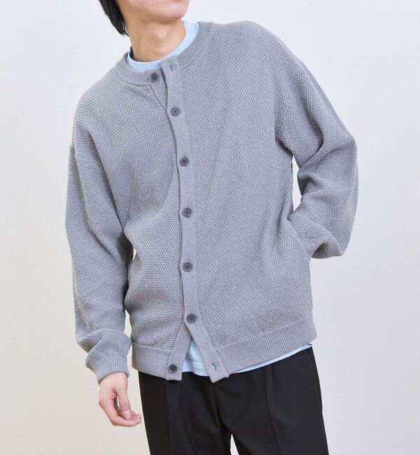 SHIPS any「【SHIPS any別注】SKOOKUM: 〈手洗い可能〉鹿の子 クルーネック カーディガン◇」|カーディガン|