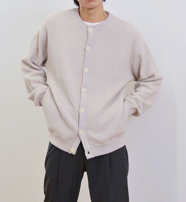 SHIPS any「【SHIPS any別注】SKOOKUM: 〈手洗い可能〉鹿の子 クルーネック カーディガン◇」|カーディガン|