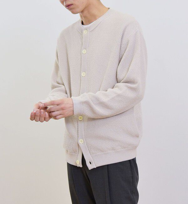 SHIPS any「【SHIPS any別注】SKOOKUM: 〈手洗い可能〉鹿の子 クルーネック カーディガン◇」|カーディガン|