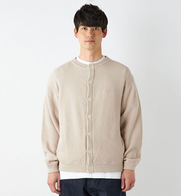 SHIPS any「【SHIPS any別注】SKOOKUM: 〈手洗い可能〉鹿の子 クルーネック カーディガン◇」|カーディガン|