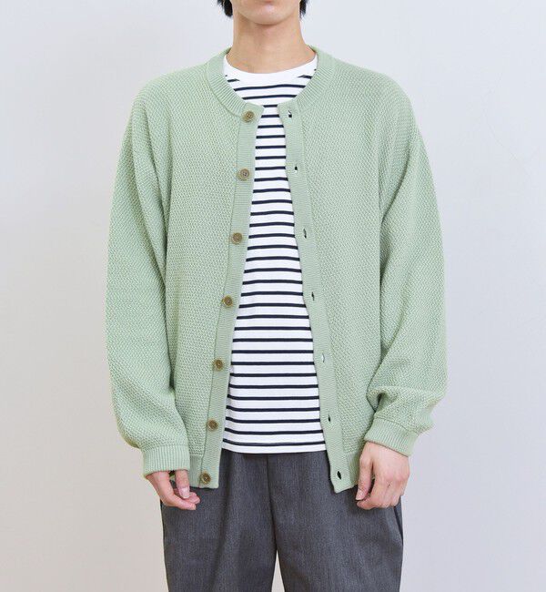 SHIPS any「【SHIPS any別注】SKOOKUM: 〈手洗い可能〉鹿の子 クルーネック カーディガン◇」|カーディガン|
