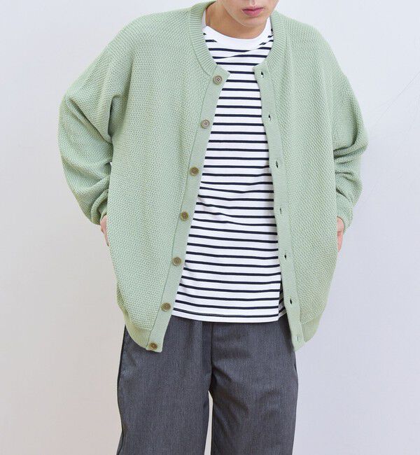 SHIPS any「【SHIPS any別注】SKOOKUM: 〈手洗い可能〉鹿の子 クルーネック カーディガン◇」|カーディガン|