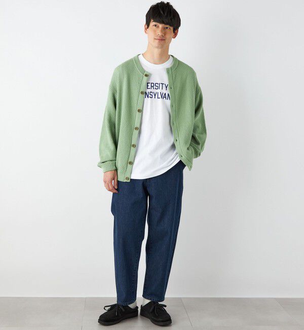 SHIPS any「【SHIPS any別注】SKOOKUM: 〈手洗い可能〉鹿の子 クルーネック カーディガン◇」|カーディガン|