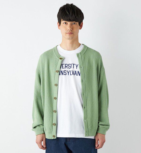 SHIPS any「【SHIPS any別注】SKOOKUM: 〈手洗い可能〉鹿の子 クルーネック カーディガン◇」|カーディガン|